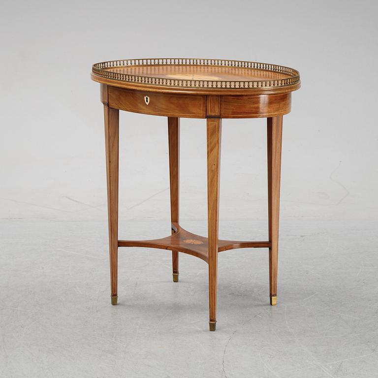 A composite sewing table, Gustavian style, 19th and 20th Century.