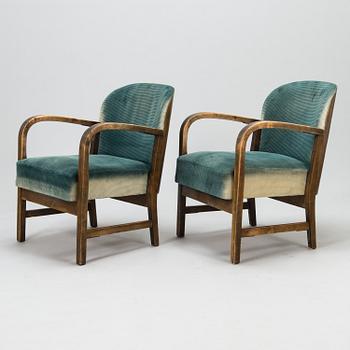 A 1938 armchairs for Oy Stockmann Ab, Keravan puusepäntehdas.