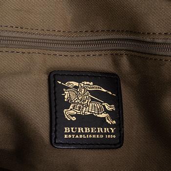 Burberry, a canvas weekend bag.