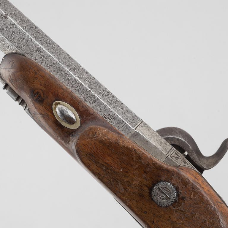 Slaglåspistoler, ett par, 1850-tal, Belgien.