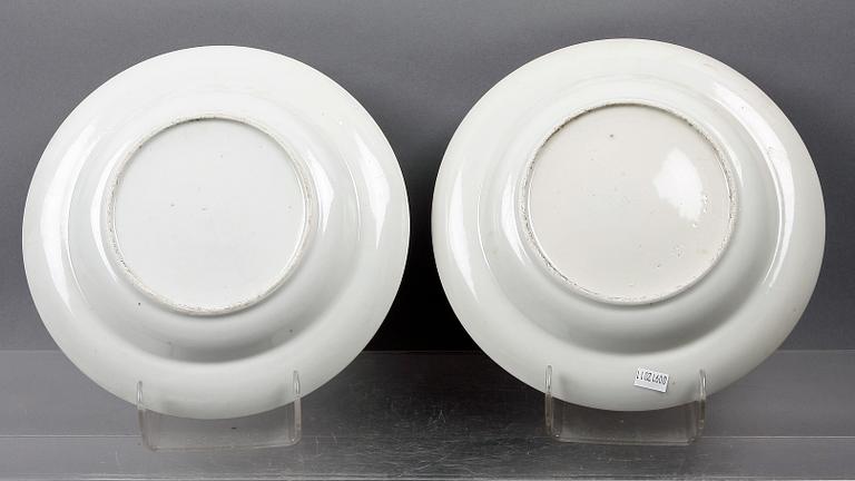 TALLRIKAR, 4 st, porslin, Kina 1800-tal.