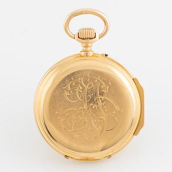 Pocket watch, 18K gold, 49,5 mm.