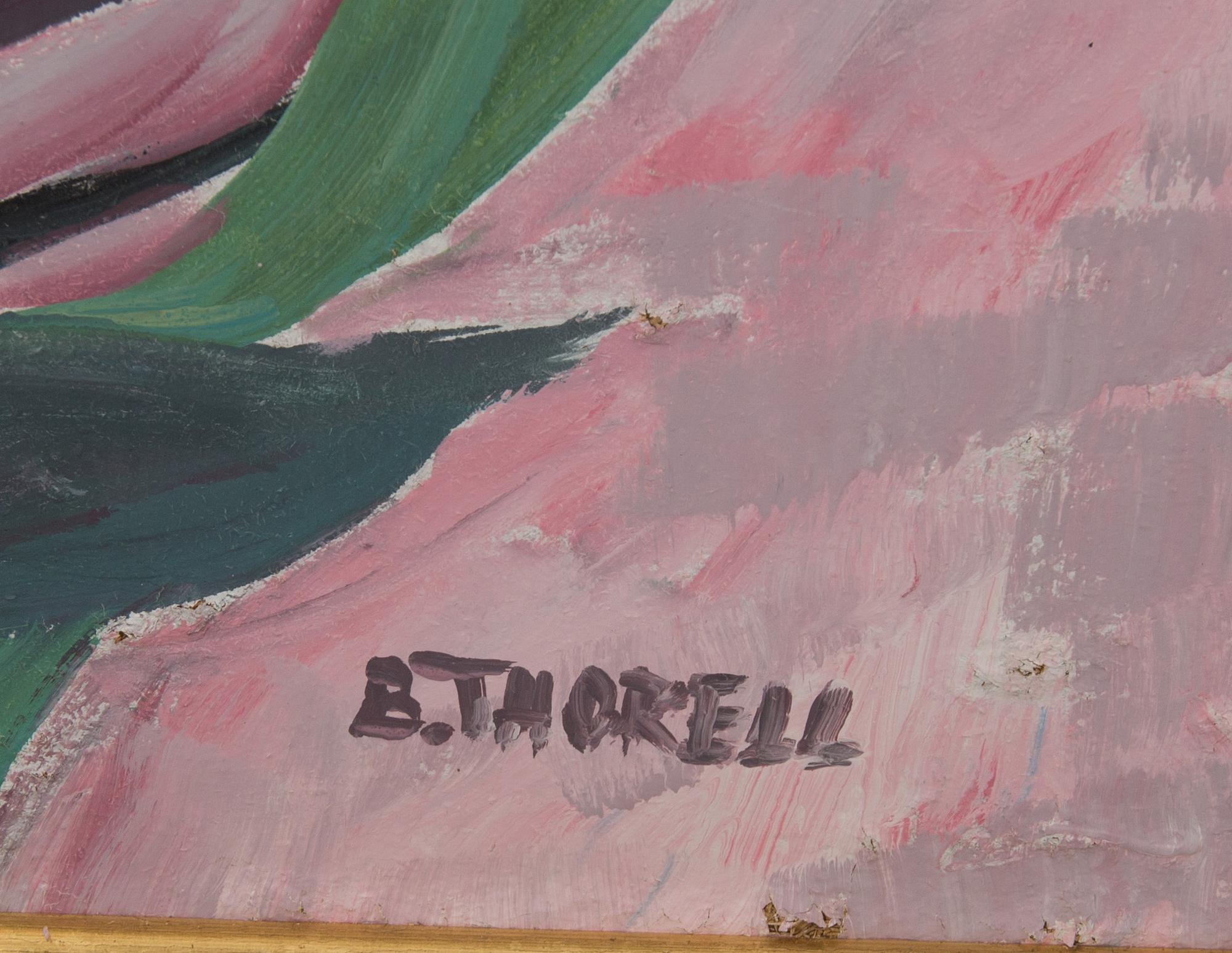 BRITA THORELL, olja på pannå, signerad.