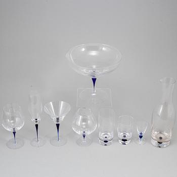ERIKA LAGERBIELKE, glasservis, 62 delar, "Intermezzo", Orrefors.