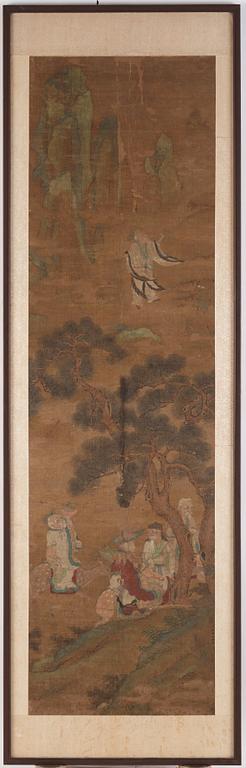 Pingyang Jixiang, The Immortals in a landscape setting,