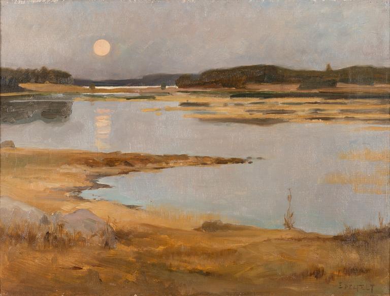 Albert Edelfelt, view from Kroknäs in moonlight.