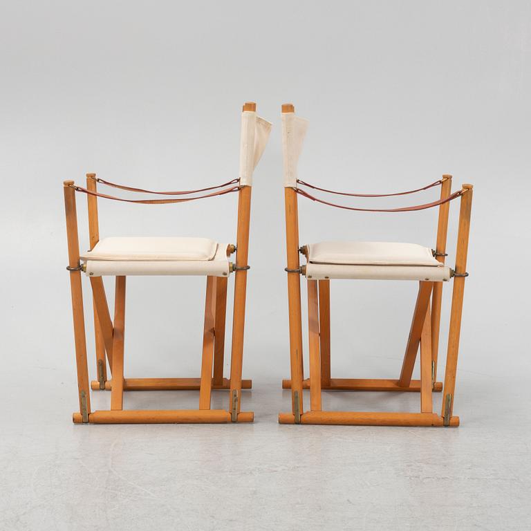 Mogens Koch, folding chairs/director's chairs, a pair, "MK16", Rud. Rasmussen, Denmark.