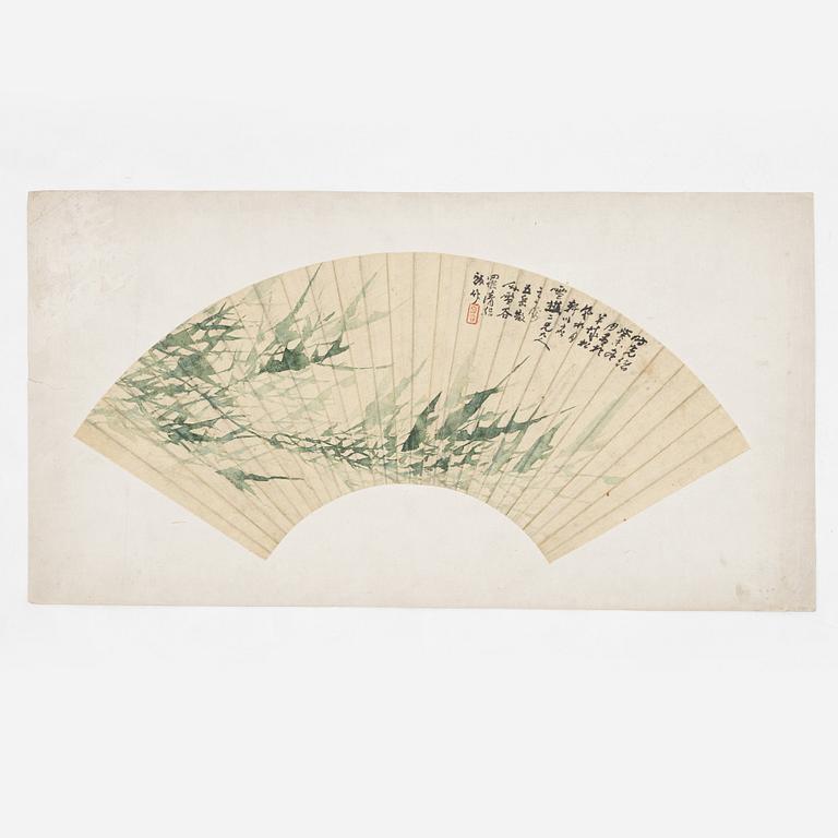 Unidentified artist, so-called "Fan painting", Greenery, China, 20th century.