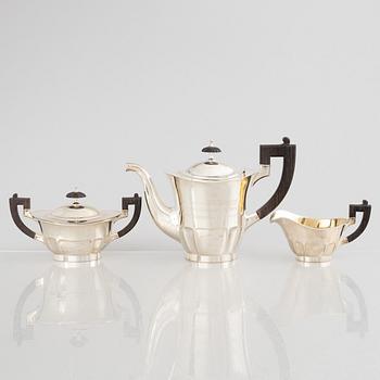Coffee service, 3 pieces, silver. GAB, Stockholm 1920.