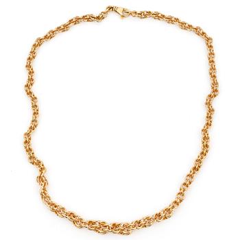 COLLIER, 18 k guld. Vikt ca 37 g.