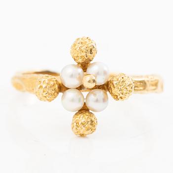 Björn Weckström, a 'Pearlflower' ring, Fyrklövern Lapponia, Finland, 2003.