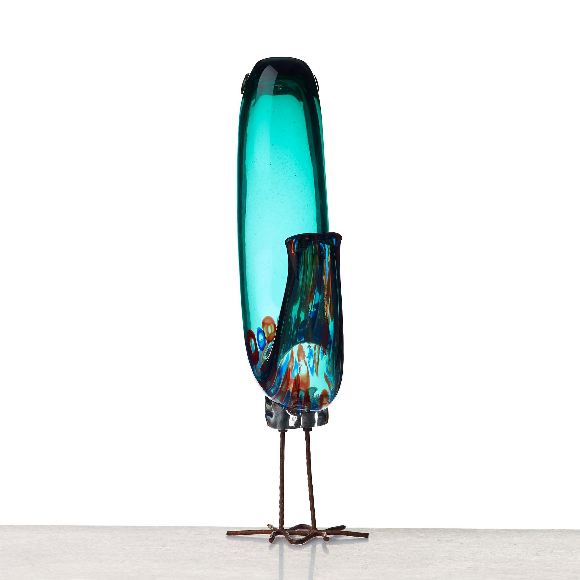 Alessandro Pianon, a "Pulcino" glass bird, Vistosi, Murano, Italy 1960's.