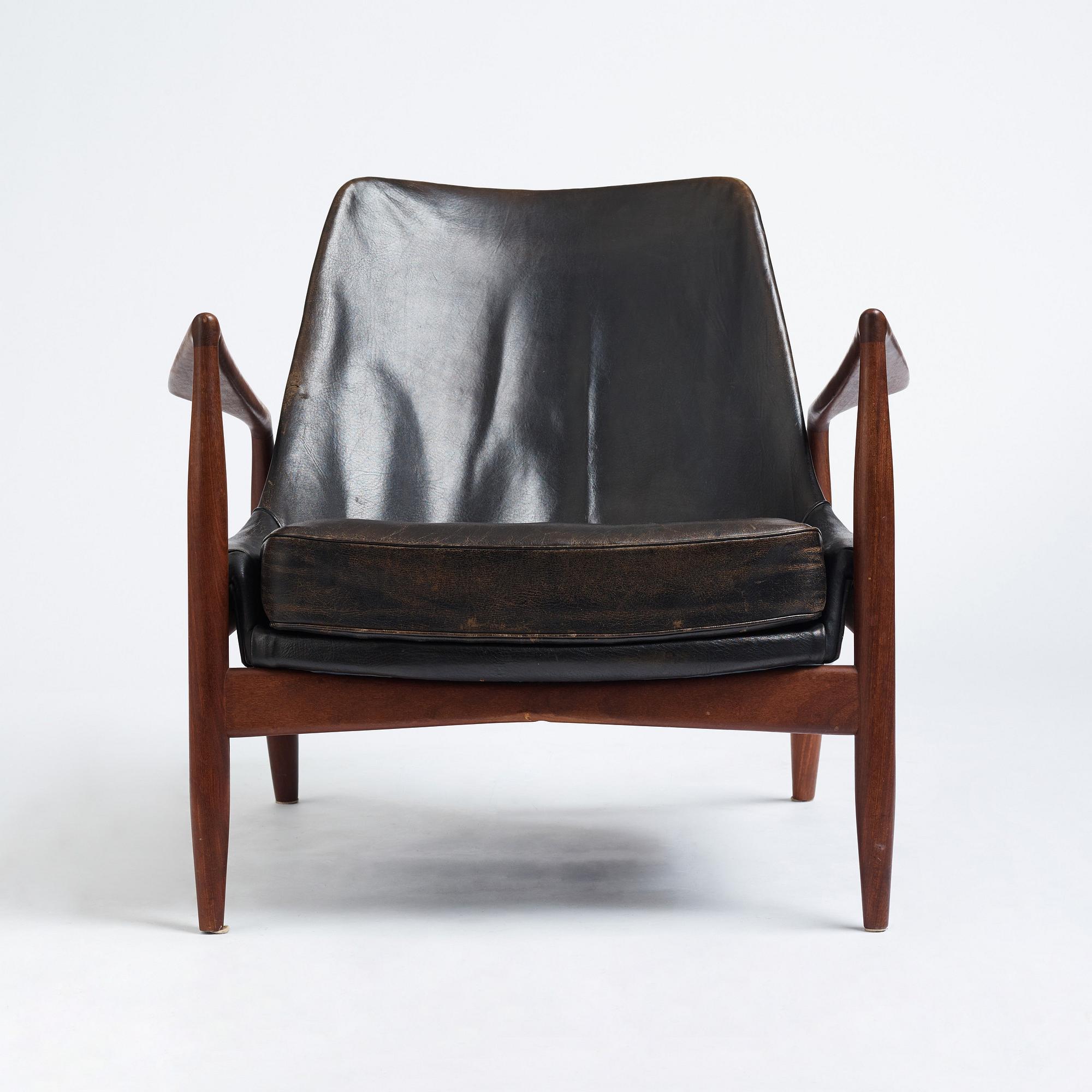 Ib Kofod-Larsen, fåtölj, "Sälen", Olof Perssons Fåtöljindustri (OPE), Jönköping, 1950-60-tal.