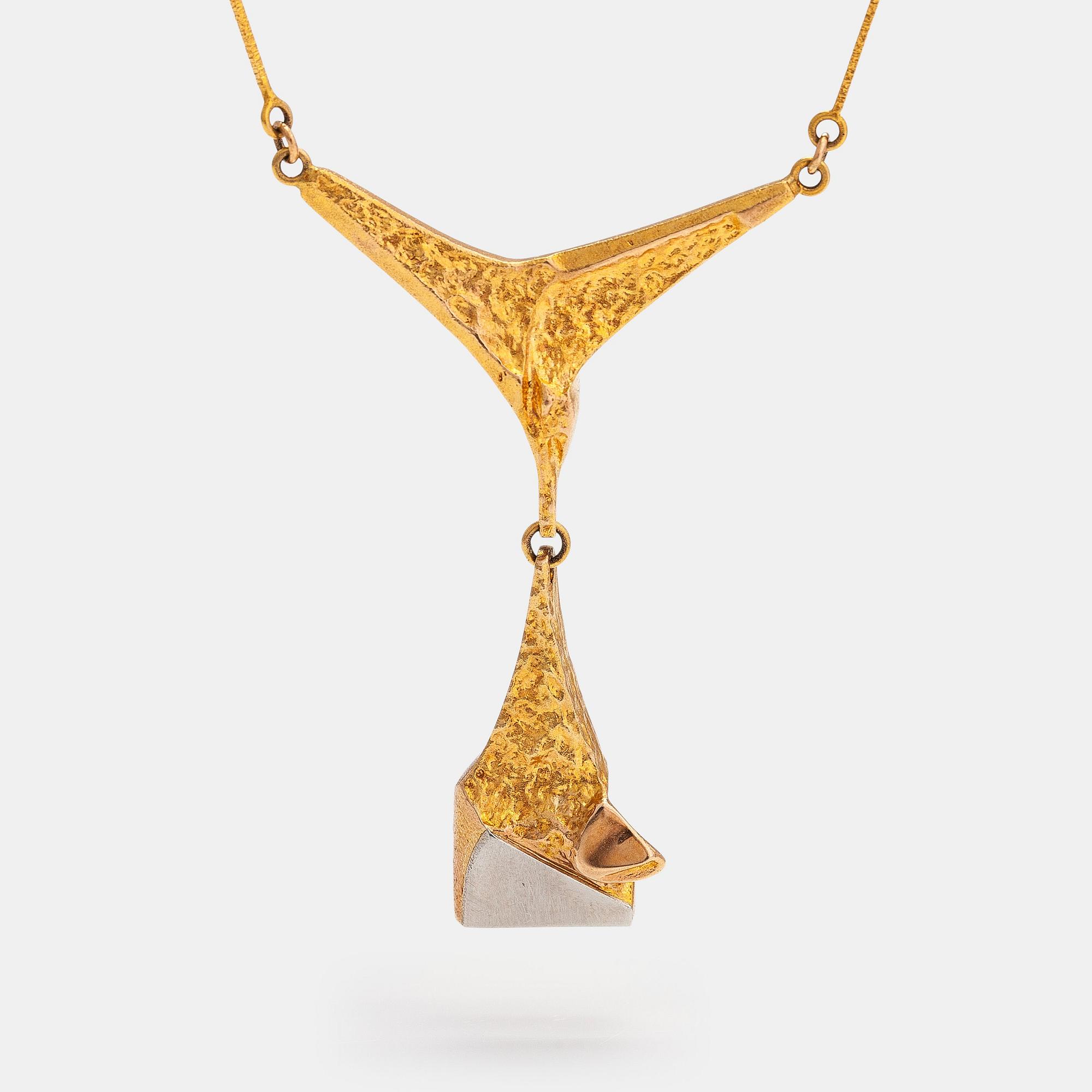 Björn Weckström, A 14K gold and platinum necklace "Stockmann's jubilee jewellery". Lapponia 1987.