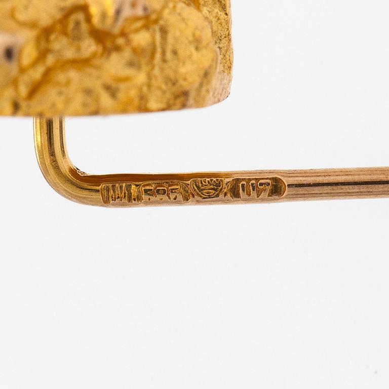 Björn Weckström, slipsnål "Nugget", 14K guld. Lapponia 1973.