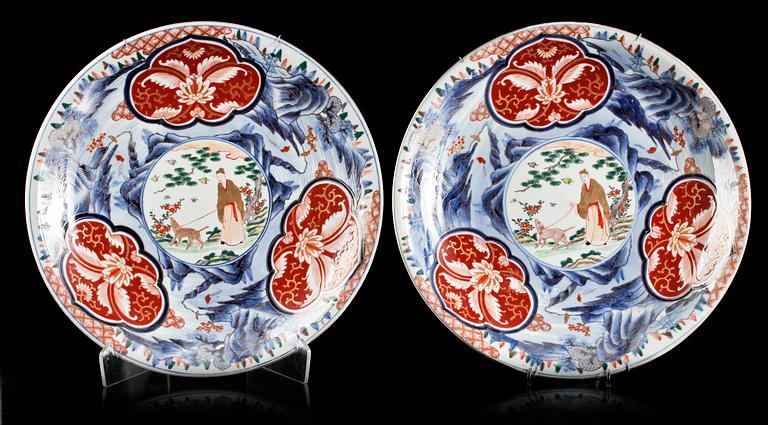 FAT, ett par, porslin, Imari Japan 1800/1900-tal.