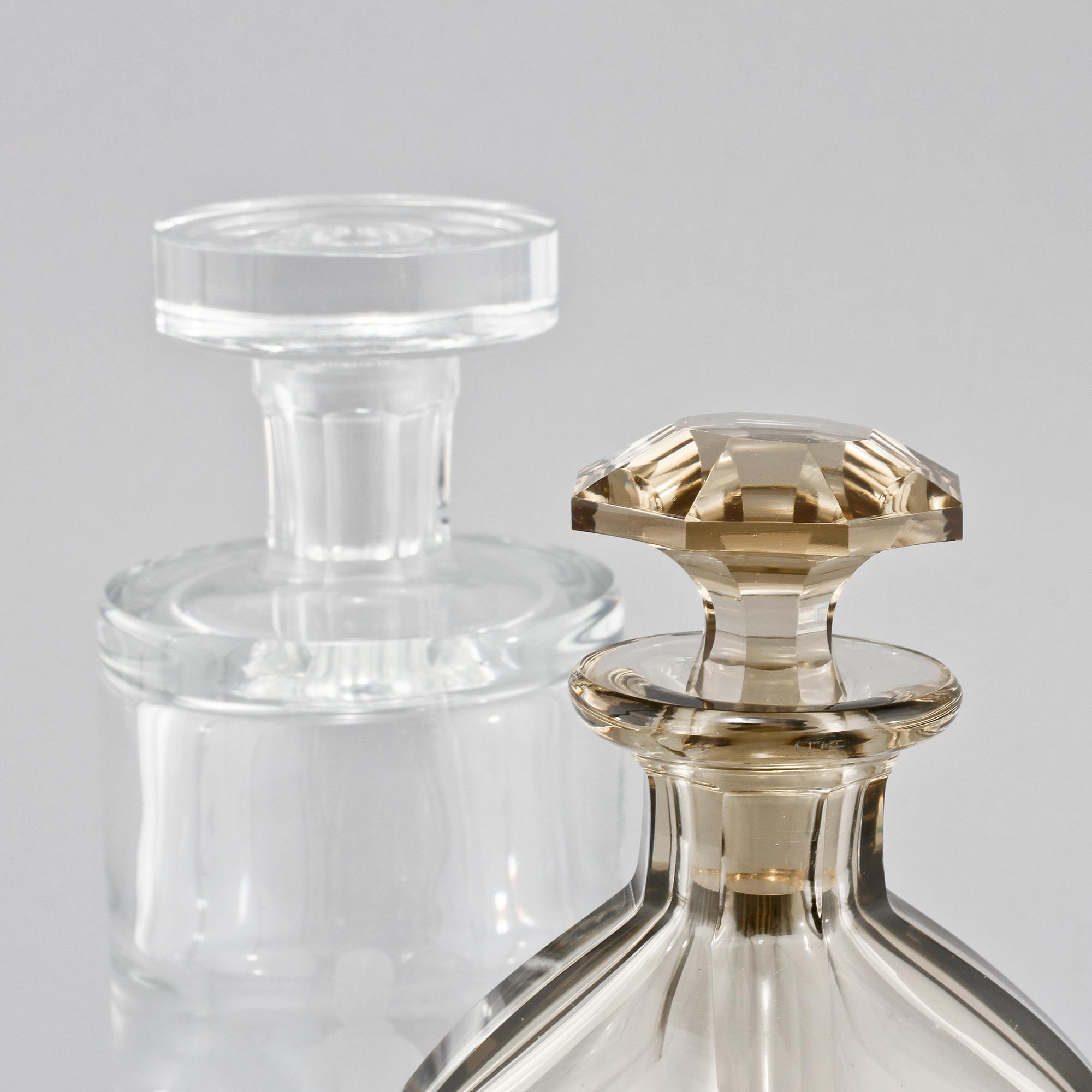 KARAFFER, 2 st, glas, Kosta, 1920/1930-tal.