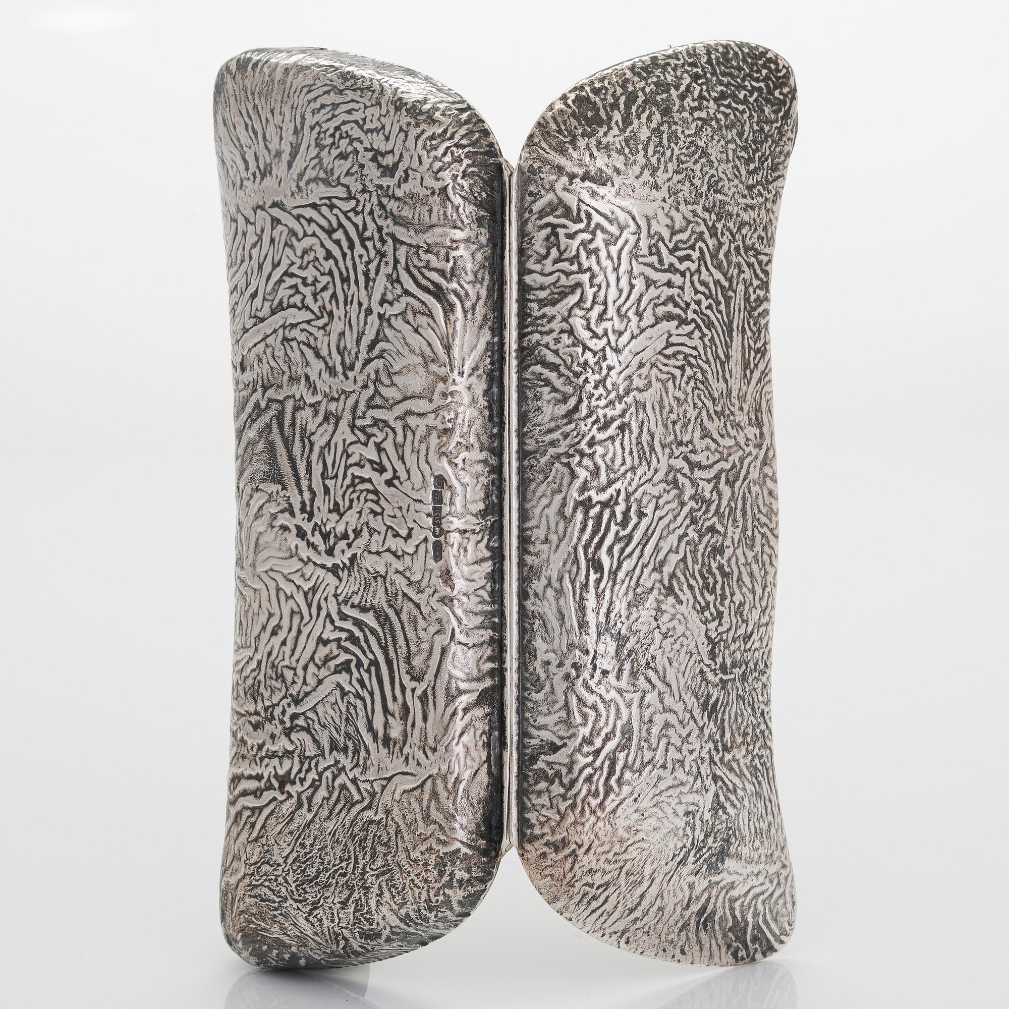 A silver cigar box and glasses case, Norway and Finland, first half and mid-20th century.