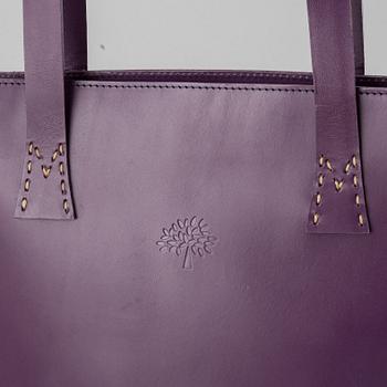 Mulberry, a purple leather handbag.