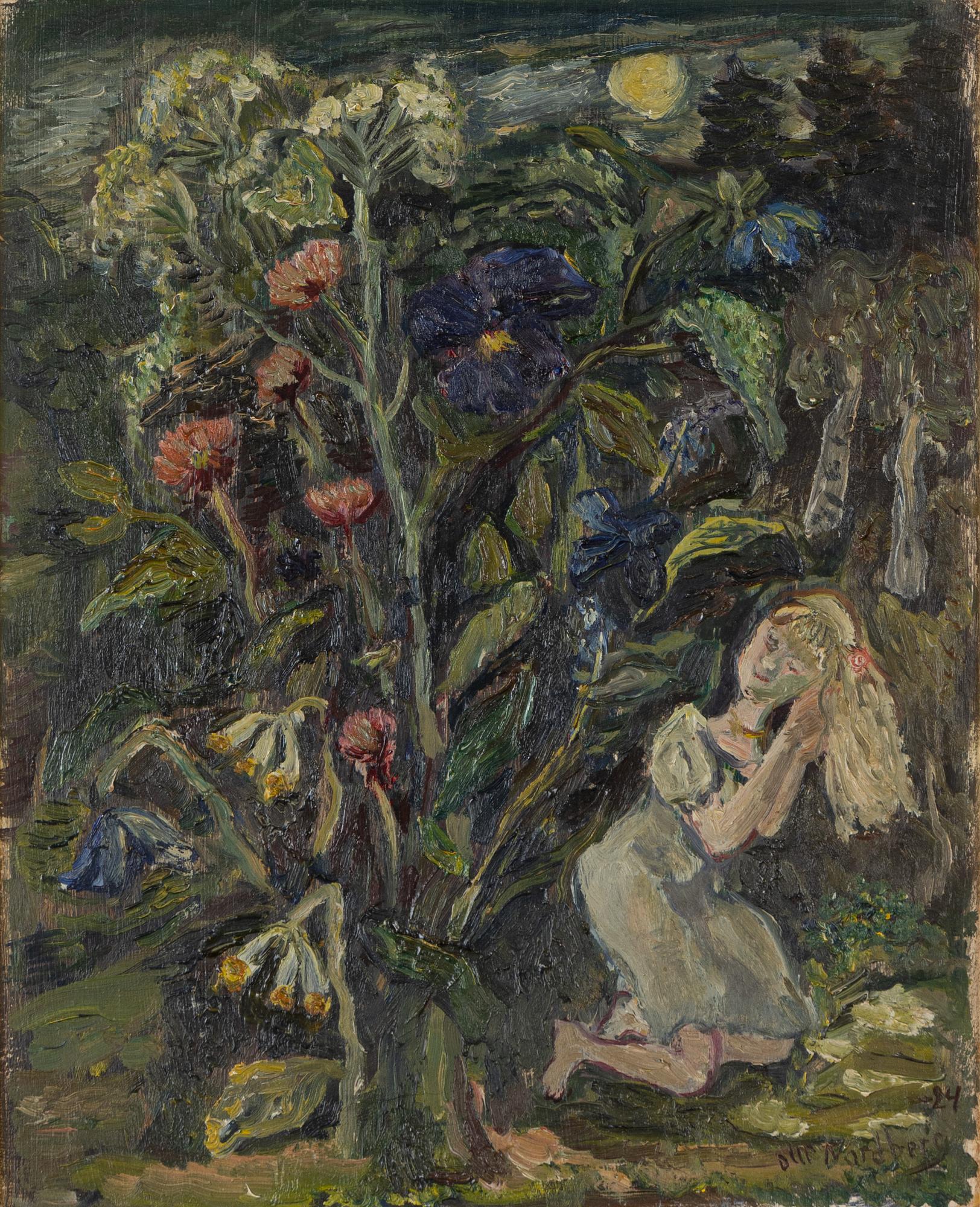 Olle Nordberg, oil on panel, signed and dated -74.