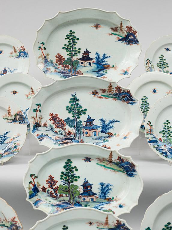 A part dinner service, Qing dynasty, Qianlong (1736-95).