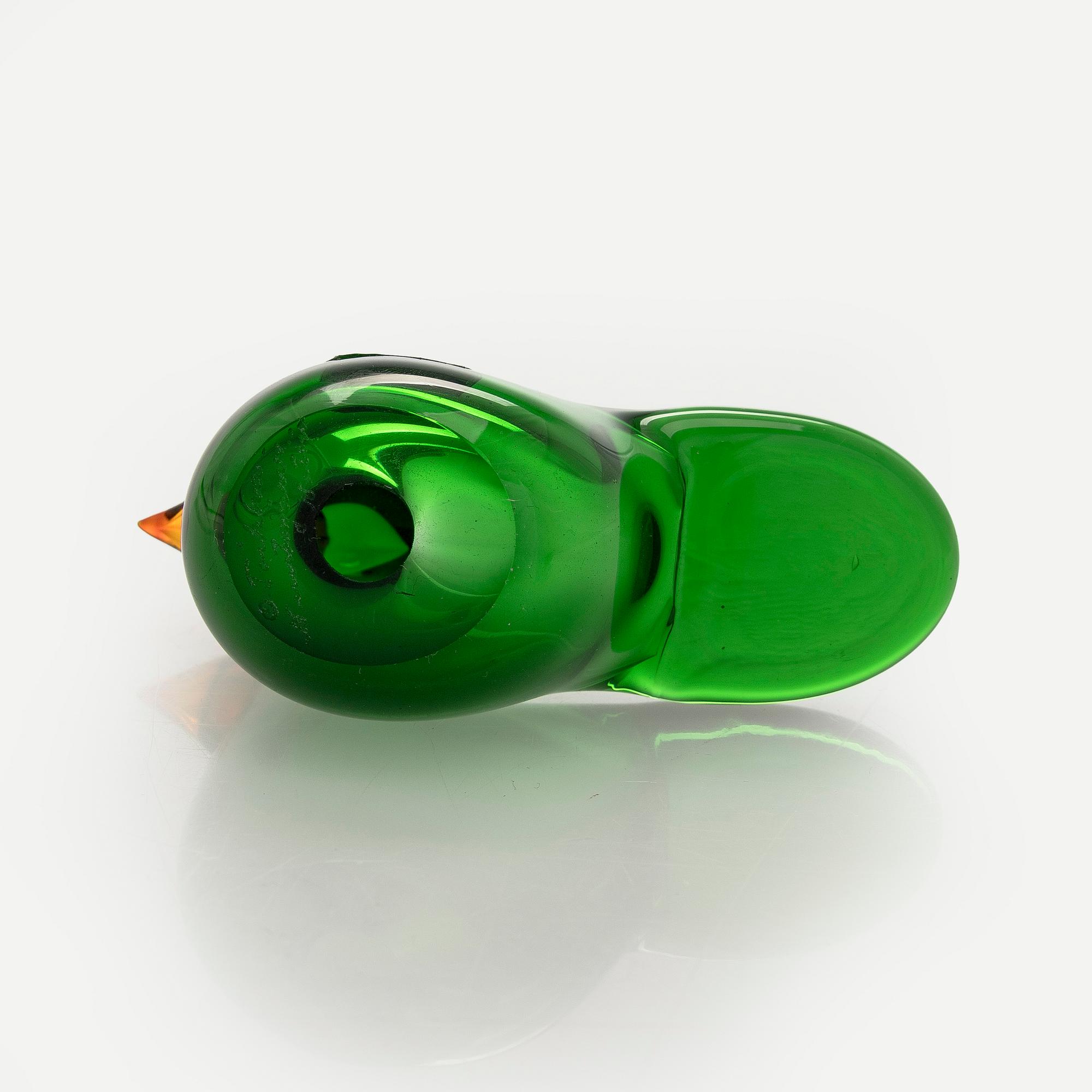 Oiva Toikka, A glass bird, "Flycatcher" signed Oiva Toikka Nuutajärvi Notsjö.