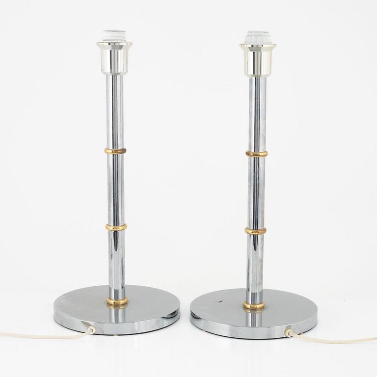 A pair of model 'B 103' table lights, Bergboms, 1970's.