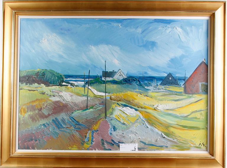 STRAND, AAGE. Olja på duk, sign.