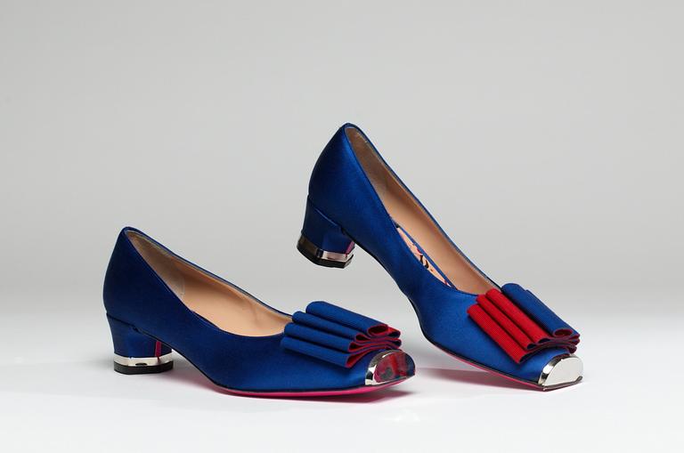 A pair of Emanuel Ungaro lady's slippers.