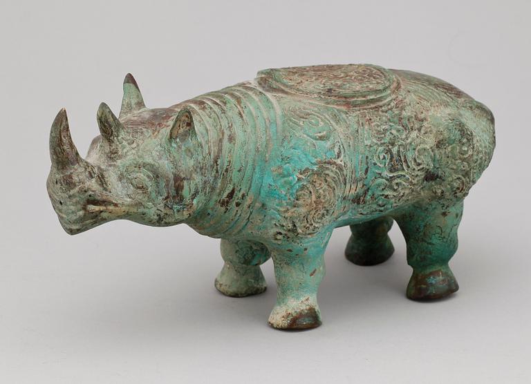 SKULPTUR, brons. Arkaiserande.