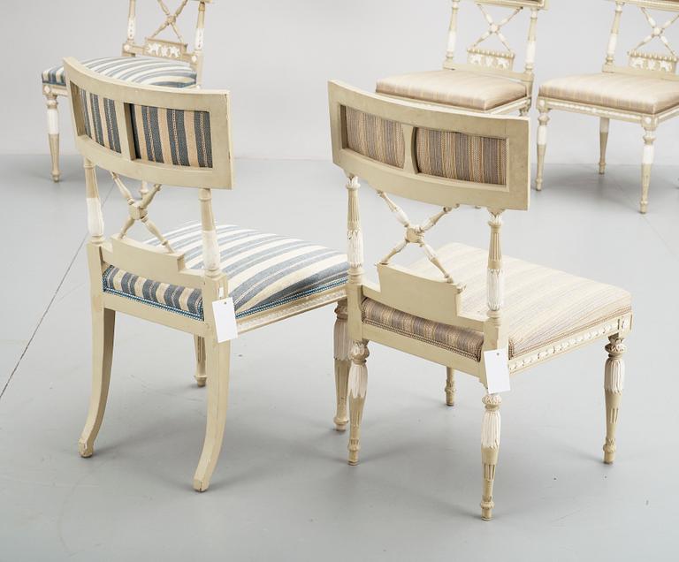 STOLAR, 2+3, sengustavianska resp sengustaviansk stil, tidigt 1800-tal resp omkring 1900.