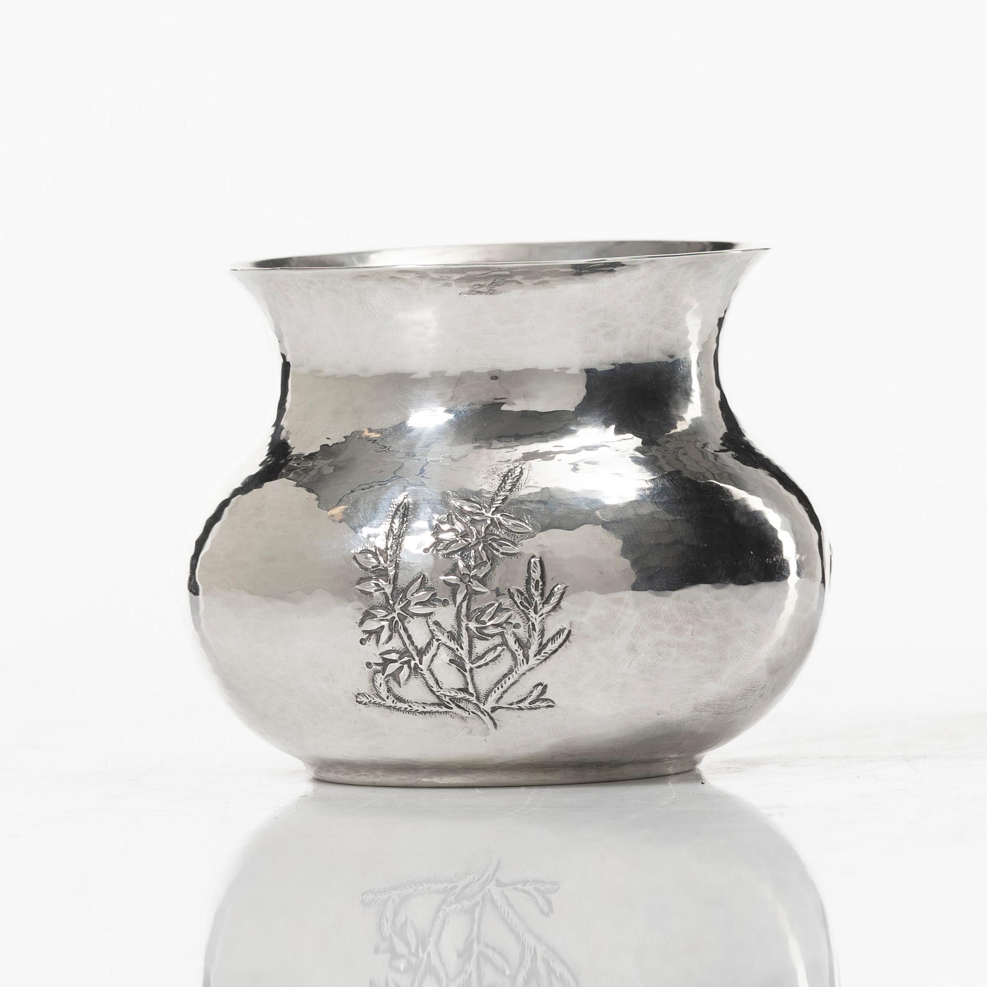 A silver bowl, second half of the 20th century, Norway.