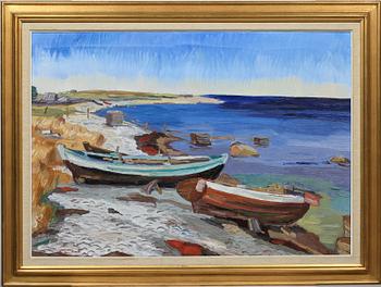 GÖRAN BRUNIUS, olja på duk, 2 st. Sign.