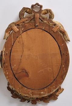 A pair of late Gustavian giltwood one light girandoles, Stockholm, circa 1800.