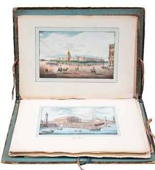 248. A FOLDER WITH 36 HAND-COLOURED LITHOGRAPHS.