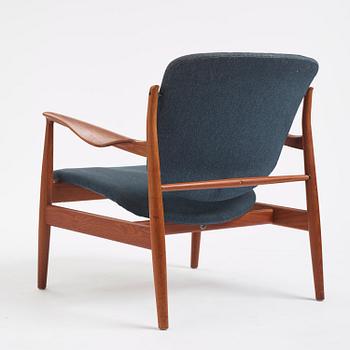 Finn Juhl, a "FD 136" easy chair, France & Daverkosen, Denmark, 1950s.