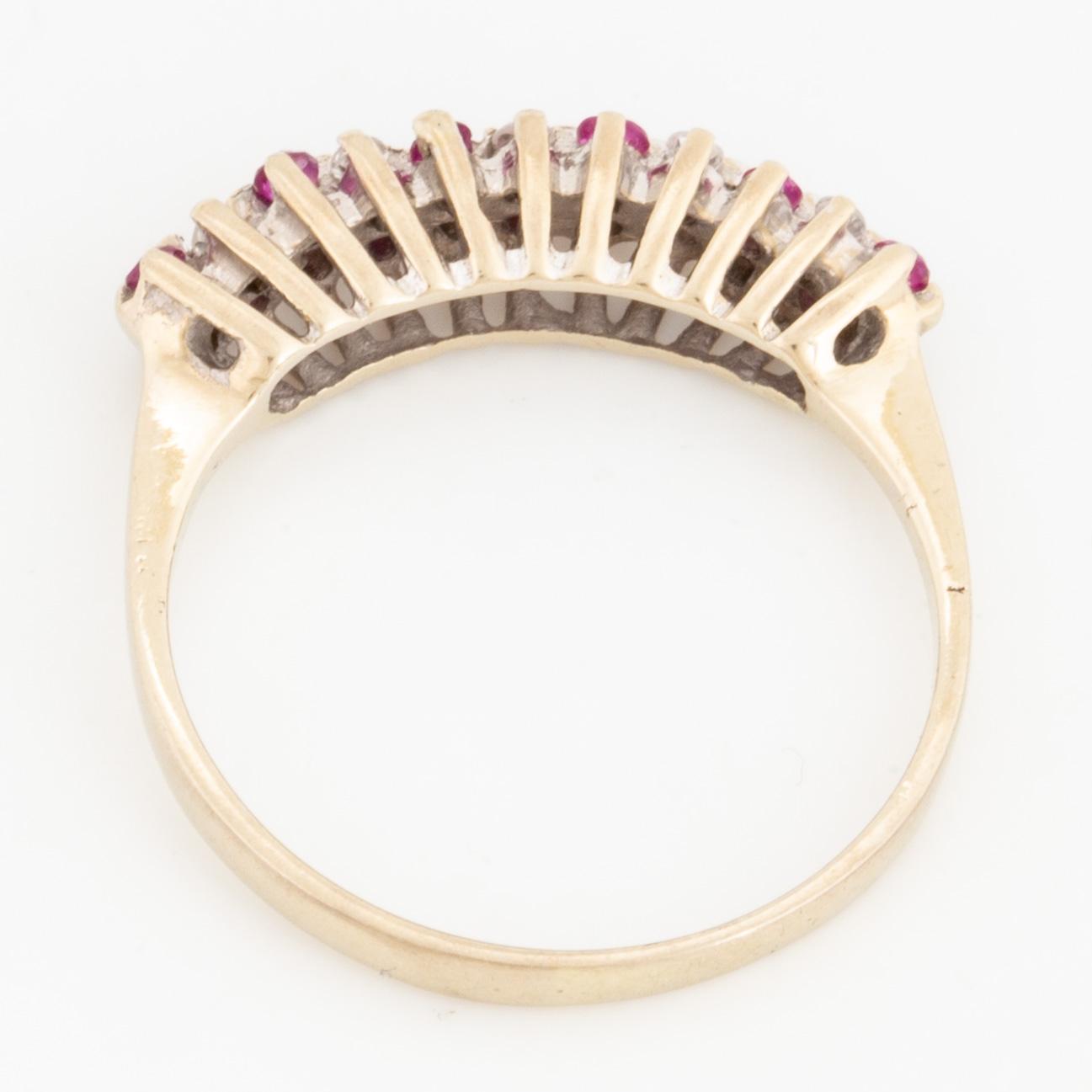 Ruby and diamond ring.