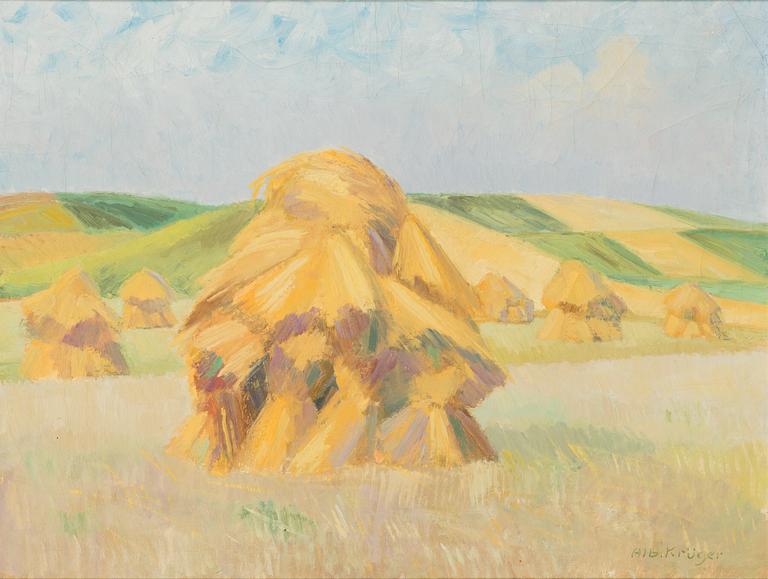 Albert Krüger, oil on canvas, signed.