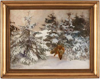 BRUNO LILJEFORS, oil on canvas, signed Bruno Liljefors and dated 1921.