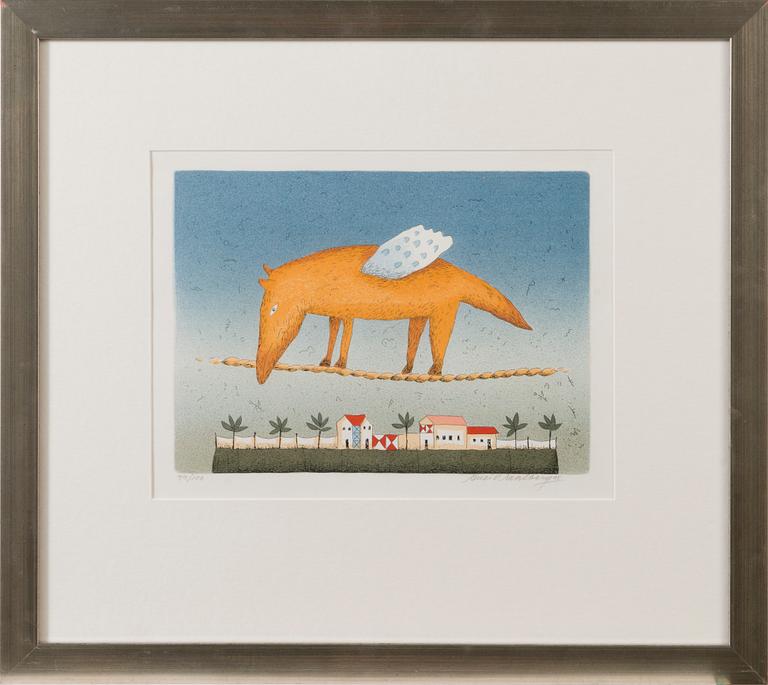 AULI WAHLBERG, serigrapoh, signed and dated -98, numbered 99/100.