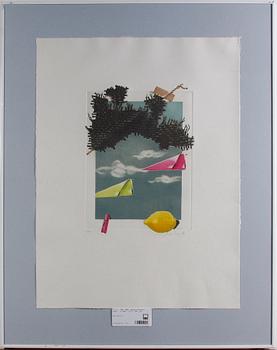Alain Soucasse · SOUCASSE, ALAIN. Etsning, sign.  o numr. 3/75. Dat -86.