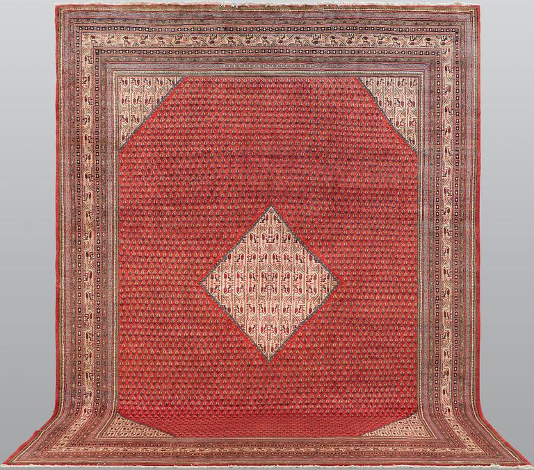 A carpet, Saouk Mir, ca 398 x 296 cm.