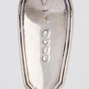 Fiskserveringsbestick, sterlingsilver, London England 1862.