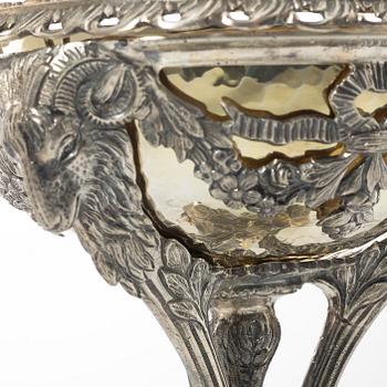 Praktskål, silver, empirestil, 1900-tal.