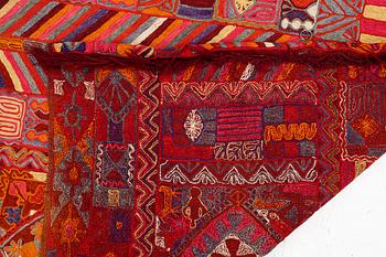 Embroidered textile, old, Marsh nomads, Iraq, approx. 260 x 180 cm.