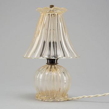 BORDSLAMPA, glas, Murano, Italien, 1950/60-tal.