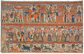 740A. A traditional folk art painting attributed to Anders Andersson, Femsjö (1782-1865).