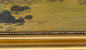 OSKAR BERGMAN, krita, signerad och daterad 1906.