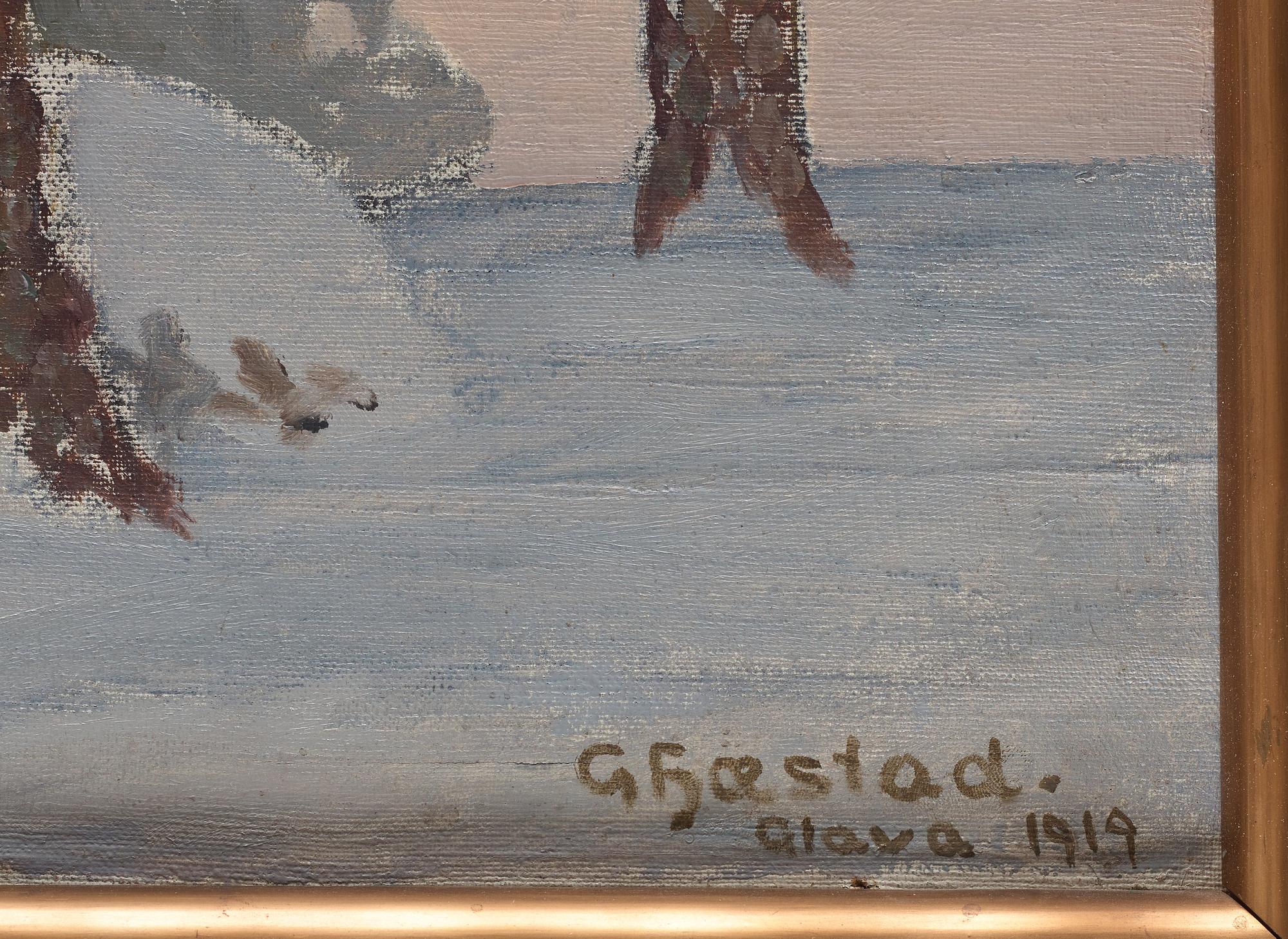 Gustaf Fjaestad, Winter scene from Glava.