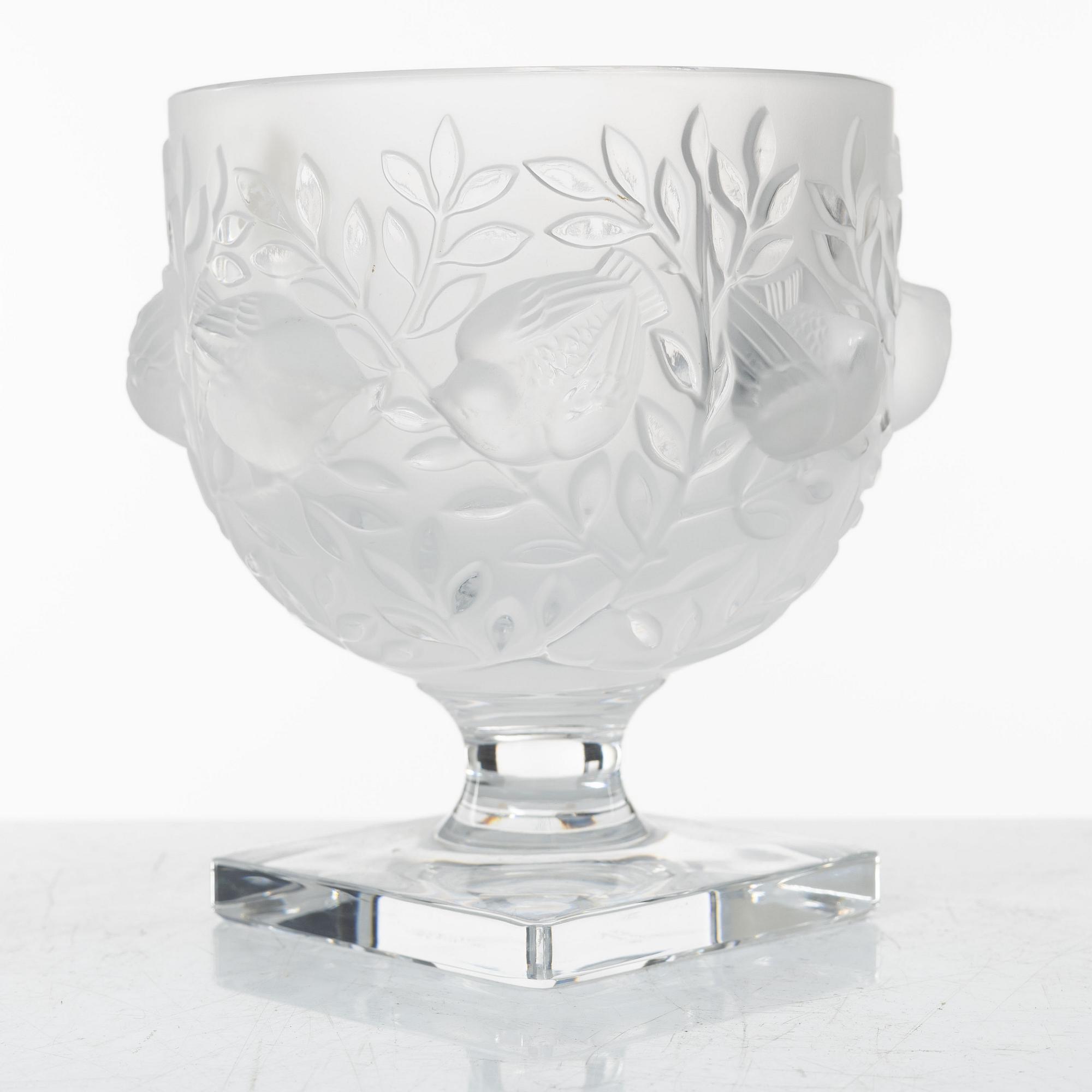 Marc Lalique, an 'Elisabeth' glass bowl on foot, Lalique, France.